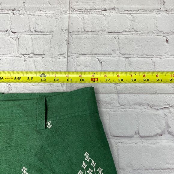 Zara Green Wide Leg Pants with White Pattern - Picture 4 of 16